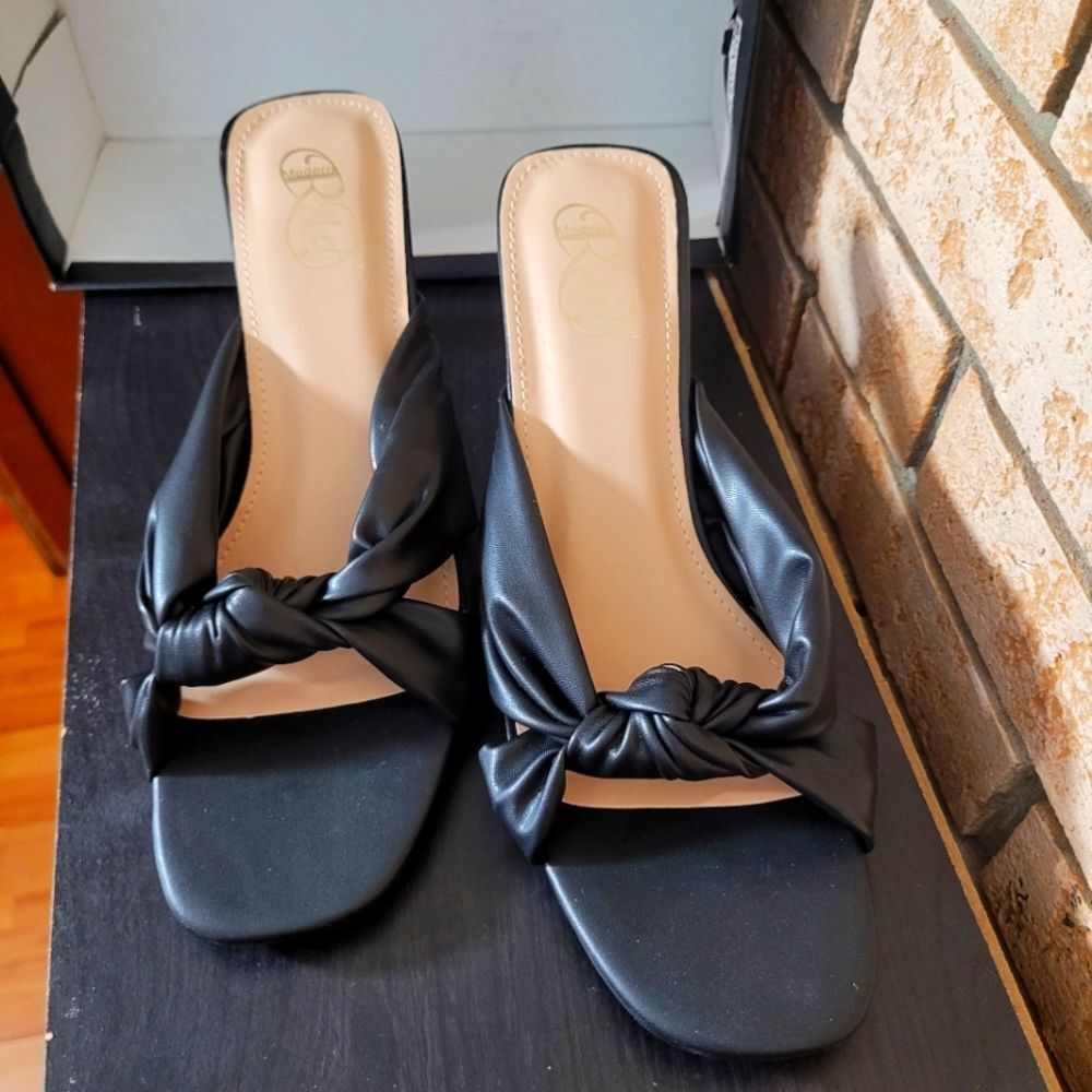 Modern Rebel Black Knot Heels - Size 10 - Brand New in Box!